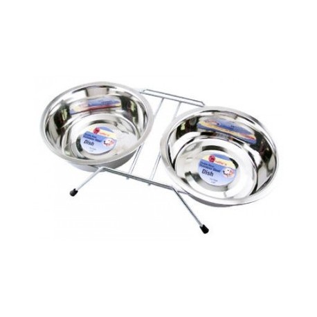 PLATO P/MASCOTA A/INOX DOBLE 32OZ No. 19464