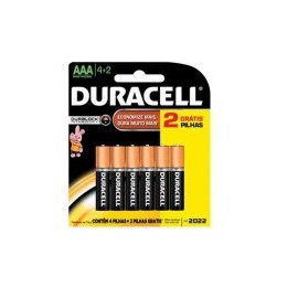 PILA DURACELL "AAA" C/6 PILAS No. DAK02AAA