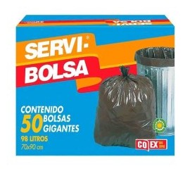 BOLSA PARA BASURA GIGANTE 70X90 50 PIEZAS